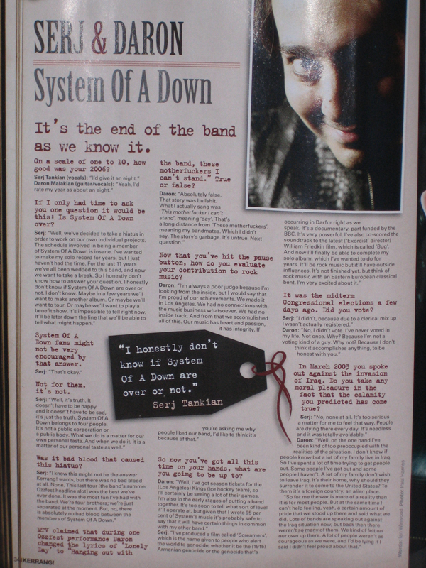Kerrang! Magazine - December 2006